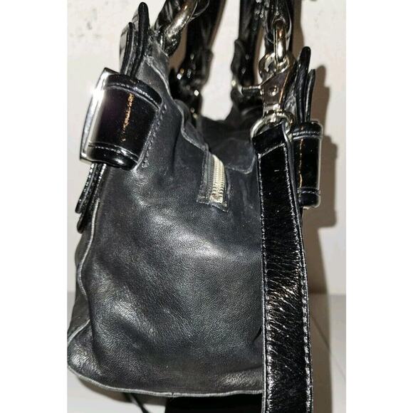 Kooba Black Leather Satchel Shoulder Bag Purse 13"x7"x5" - Picture 11 of 15